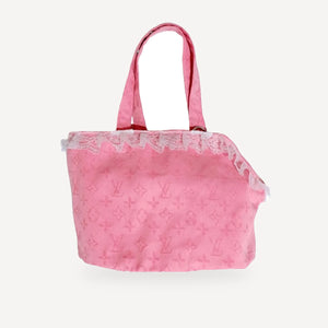 Monogram dog carrier inspired by Louis Vuitton view 2