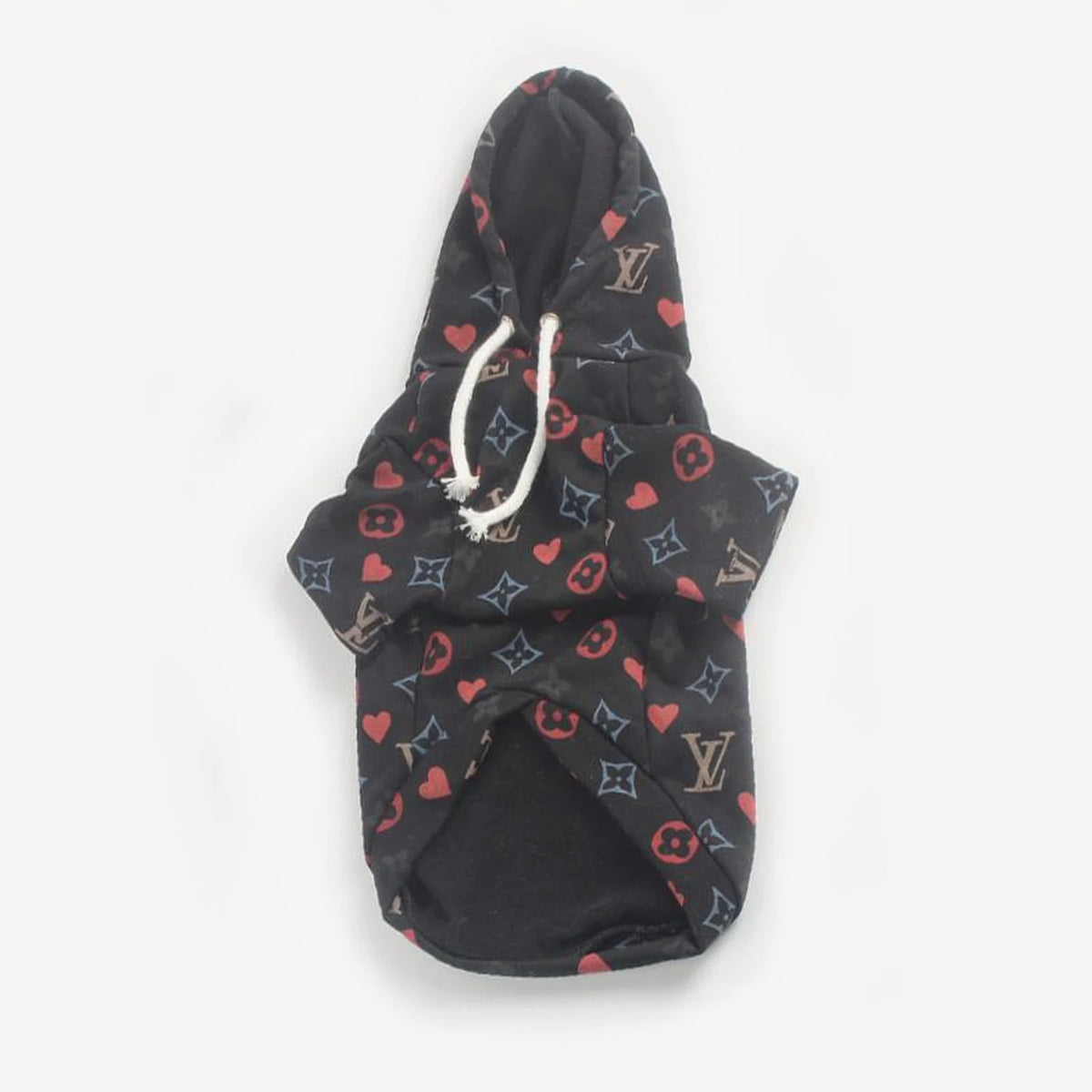 Monogram dog hoodie inspired by Louis Vuitton