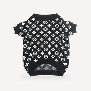Noir dog sweater inspired by Louis Vuitton view 3