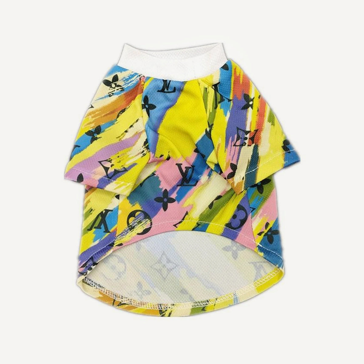 Painted dog tee inspired by Louis Vuitton view 2