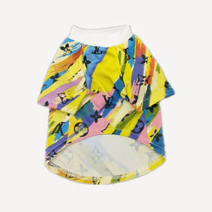 Painted dog tee inspired by Louis Vuitton view 2