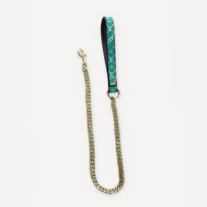 × Pupreme Gold Chain Leather Walking dog set inspired by Louis Vuitton view 4