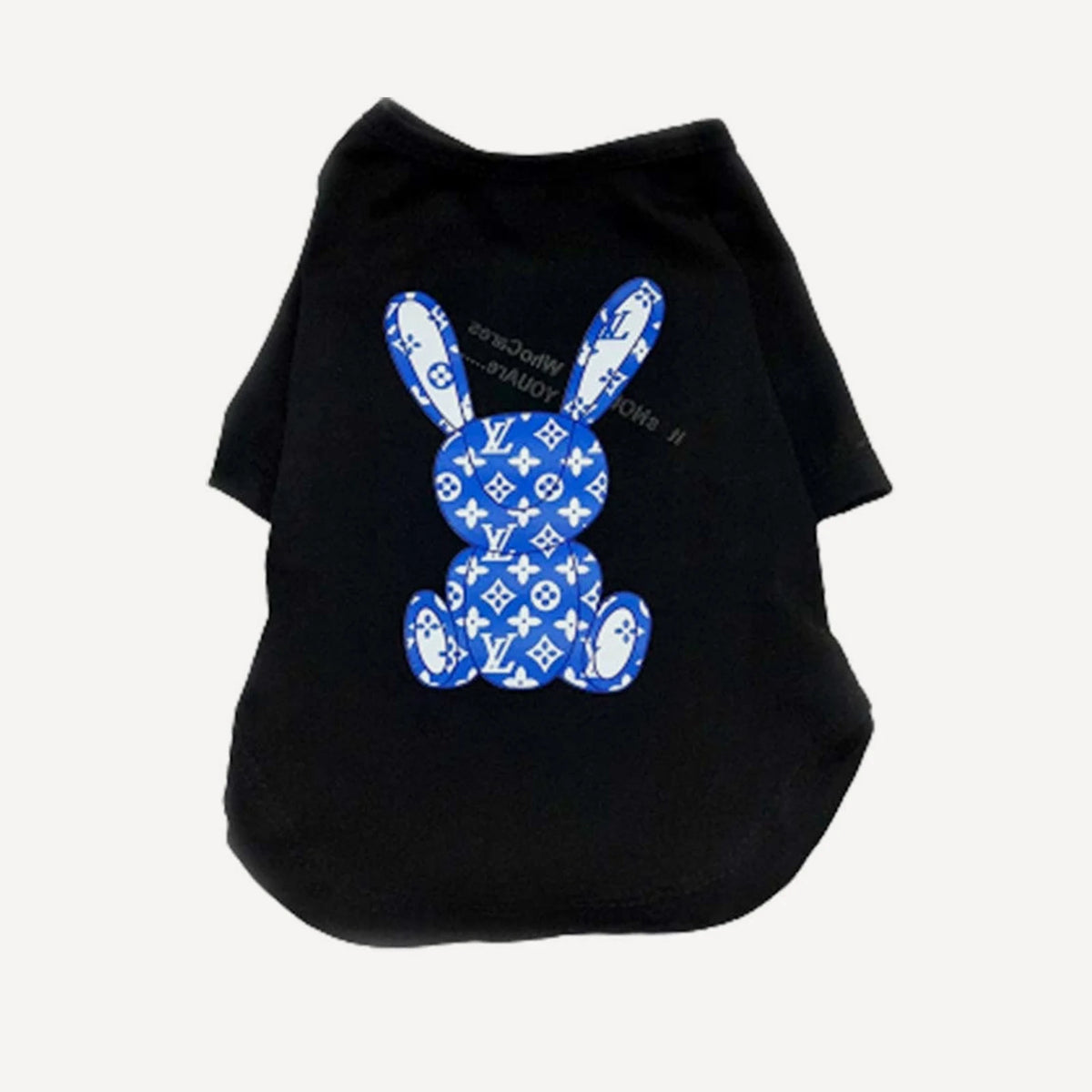Rabbit dog tee inspired by Louis Vuitton