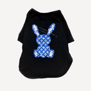 Rabbit dog tee inspired by Louis Vuitton