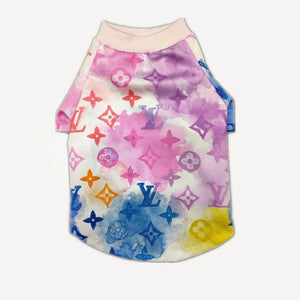 Watercolor dog tee inspired by Louis Vuitton view 6