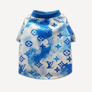 Watercolor dog tee inspired by Louis Vuitton view 8