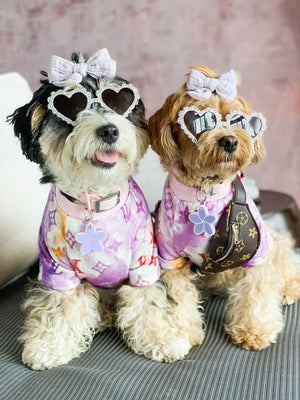 Chewy V Watercolor Tee Hype Pups designer dog clothes.