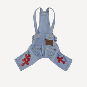 Cross dog overalls inspired by Chrome Hearts view 4