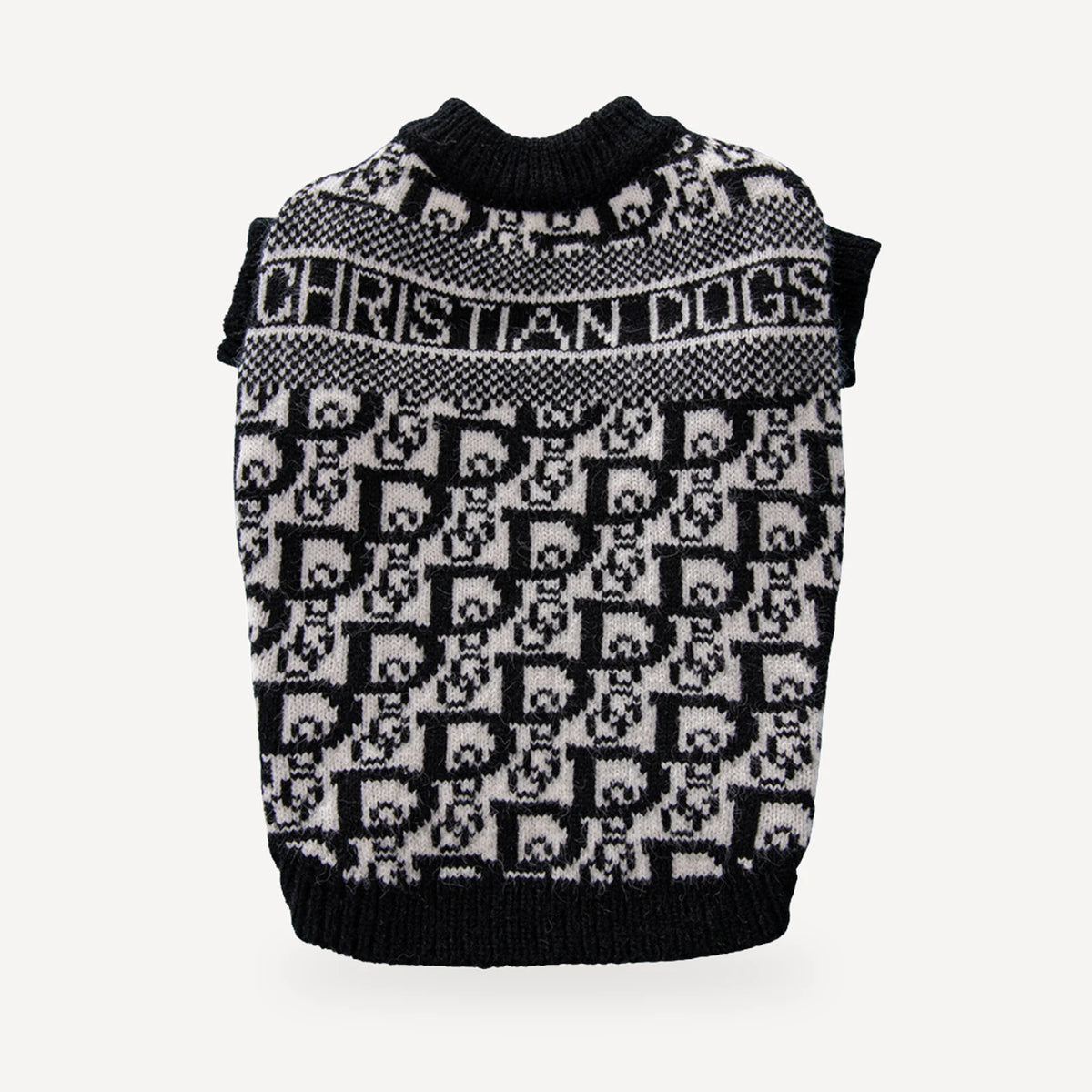 Archive dog sweater inspired by Dior view 4