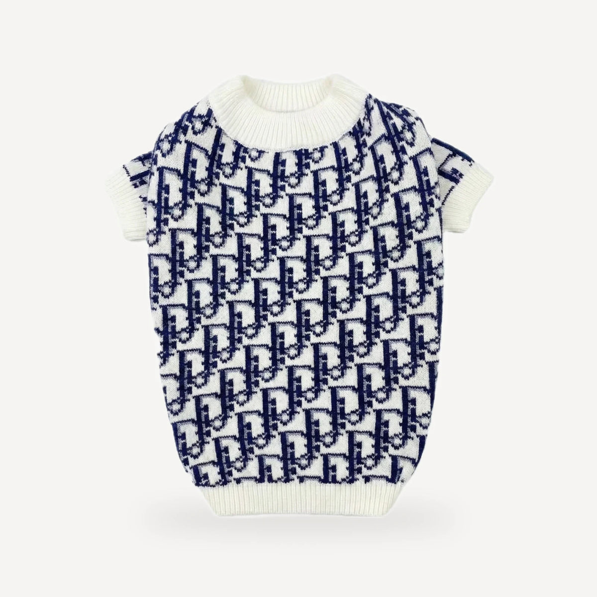 Classic dog sweater inspired by Dior view 4