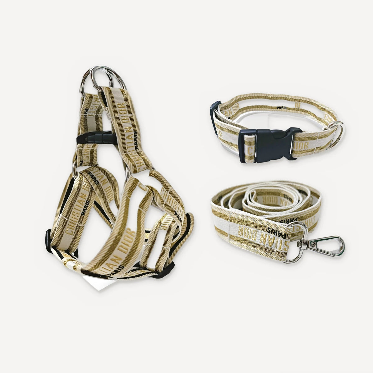 Dreamy Collar Harness Leash dog set inspired by Dior view 3