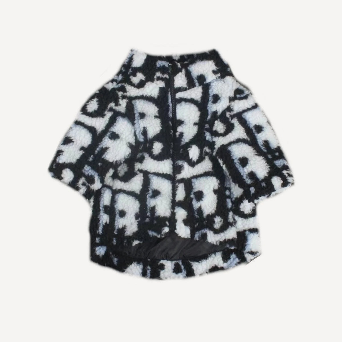 Fleece dog jacket inspired by Dior view 2