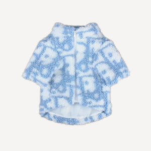 Fleece dog jacket inspired by Dior view 4