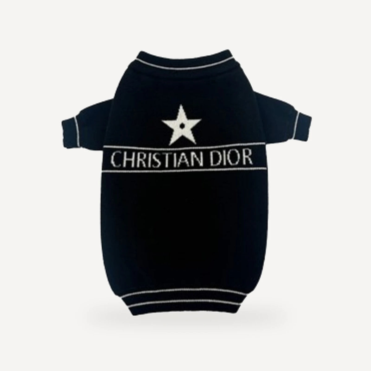 Knit dog sweater inspired by Dior view 4