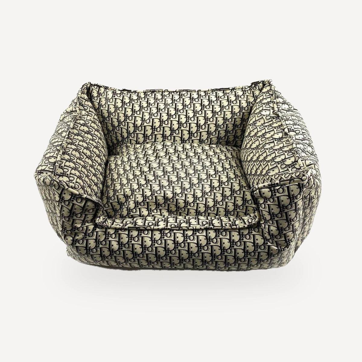 Monogram dog bed inspired by Dior