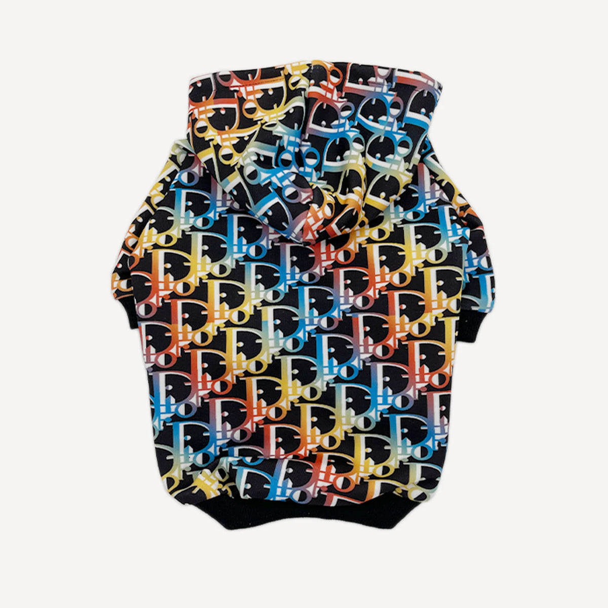 Multicolor dog hoodie inspired by Dior