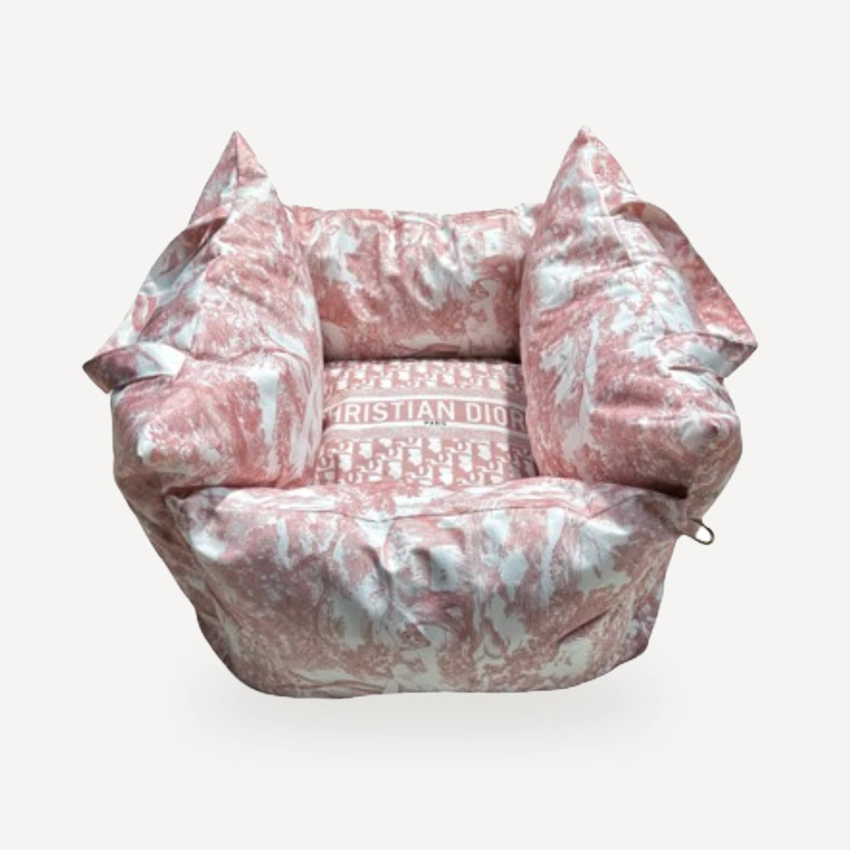 Plush Travel dog bed inspired by Dior view 5