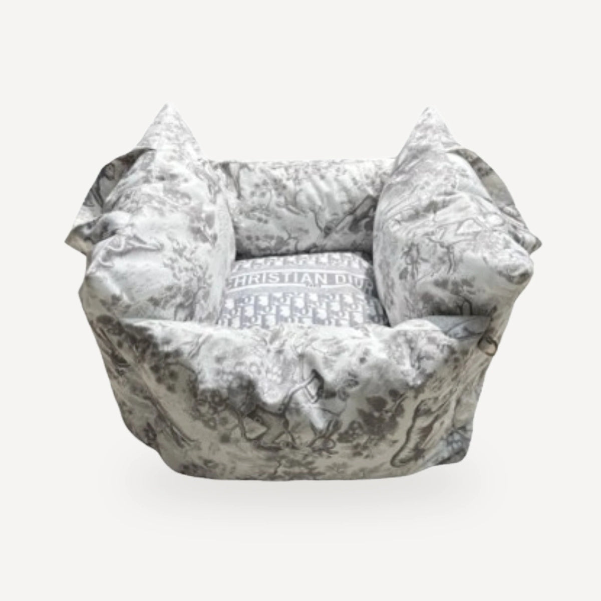 Plush Travel dog bed inspired by Dior view 6