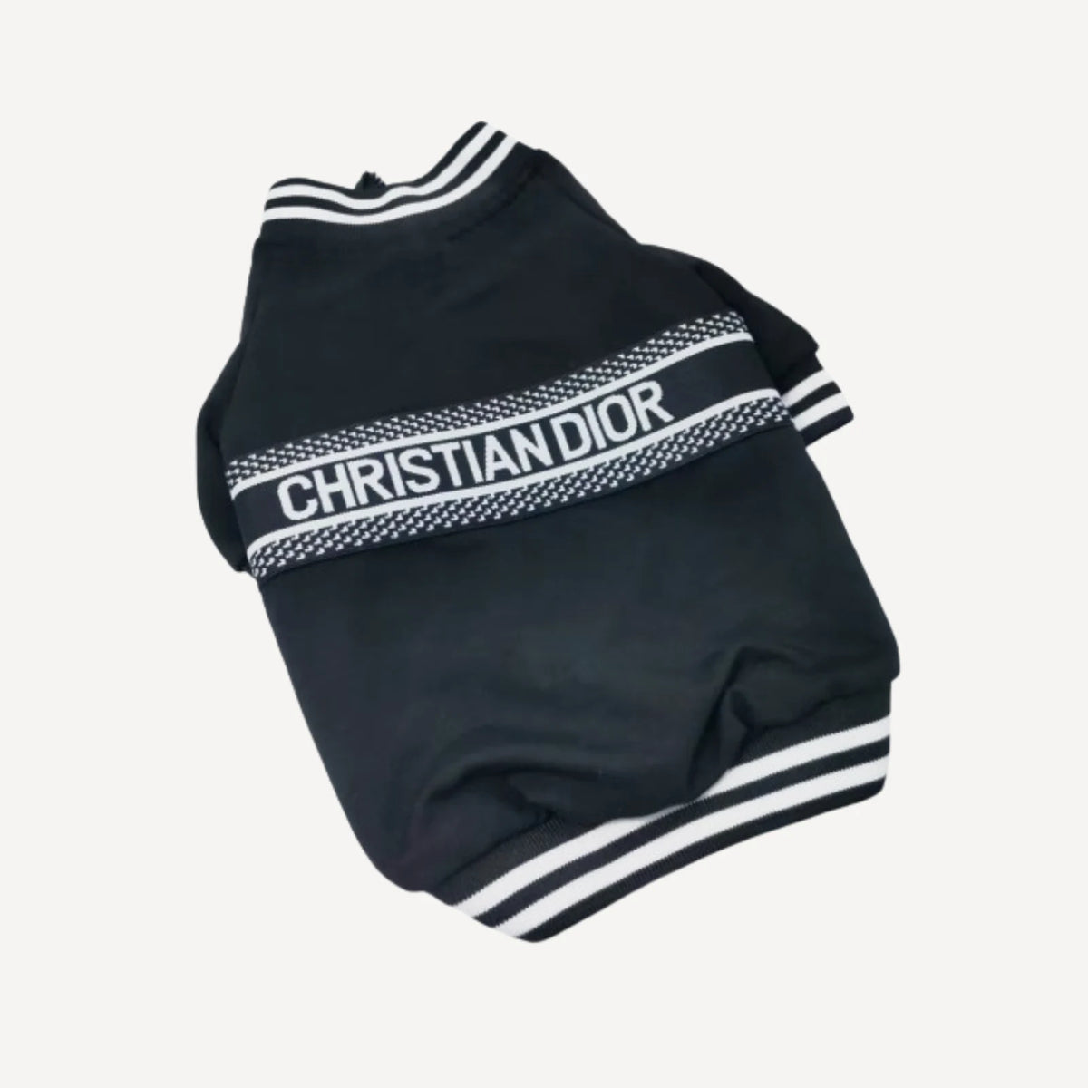 Striped dog jacket inspired by Dior