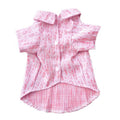 Pink oblique print dog shirt with button front and structured collar inspired by Dior