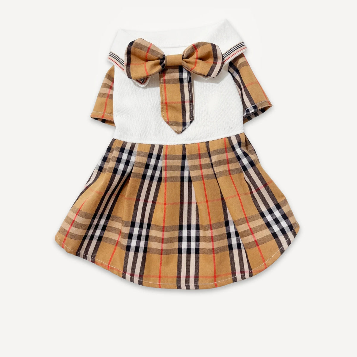 Check Polo dog dress inspired by Burberry