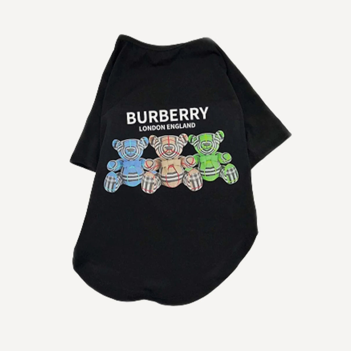 Multi Bear dog tee inspired by Burberry