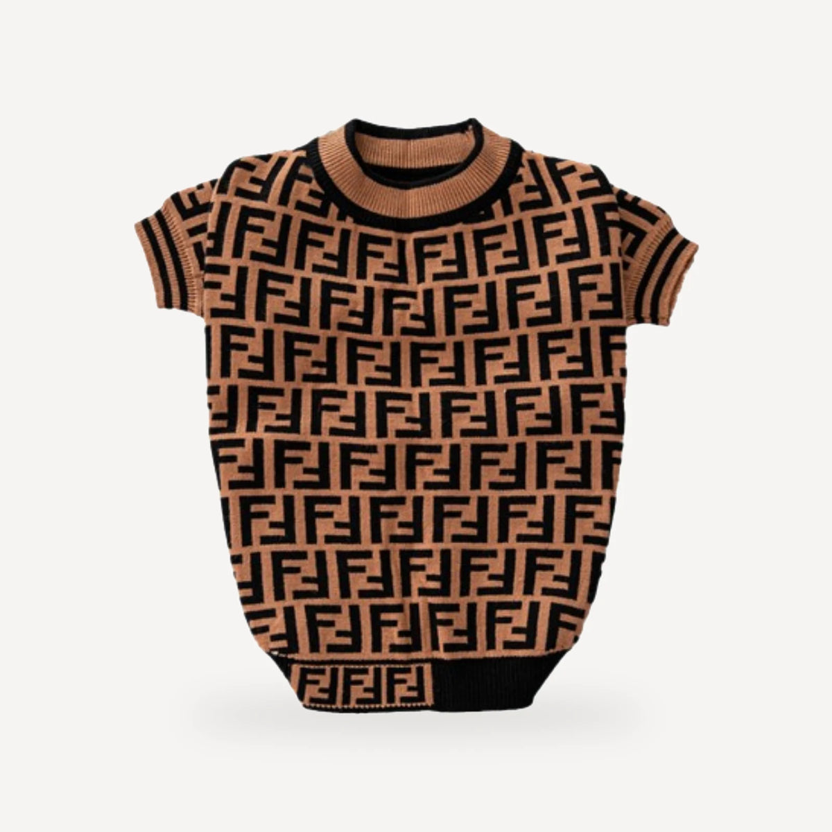 Graphic dog sweater inspired by Fendi view 15