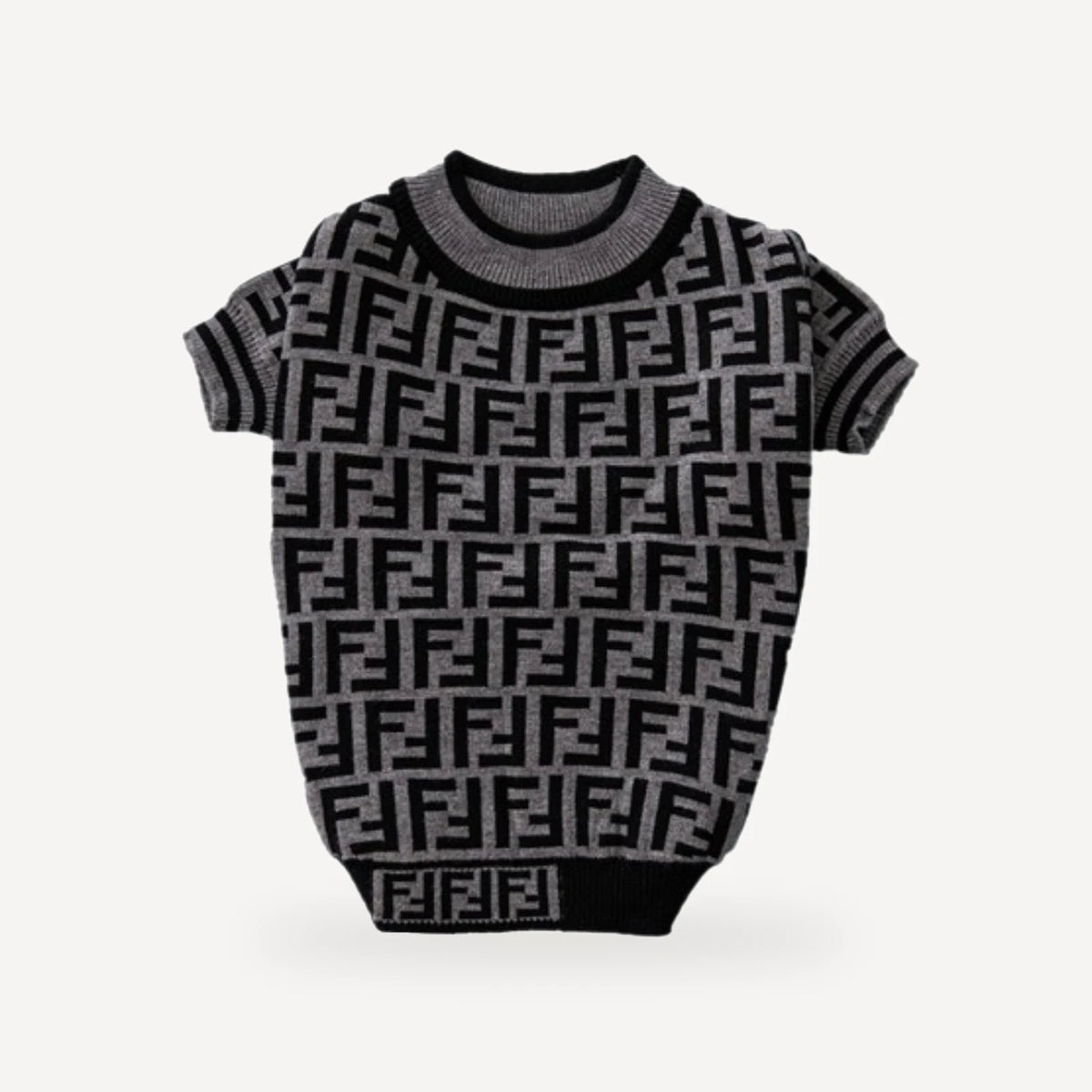 Graphic dog sweater inspired by Fendi view 16