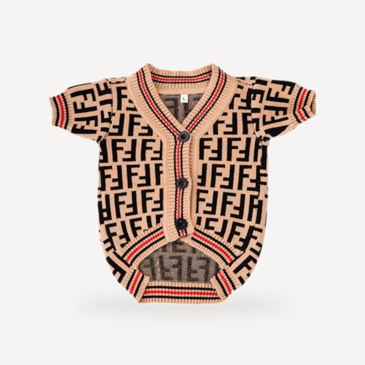 Monogram dog cardigan inspired by Fendi view 5