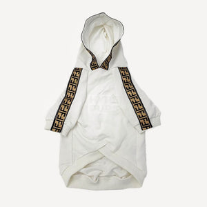 Monogram dog hoodie inspired by Fendi view 2