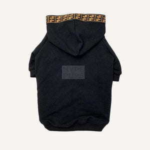 Monogram dog hoodie inspired by Fendi view 7