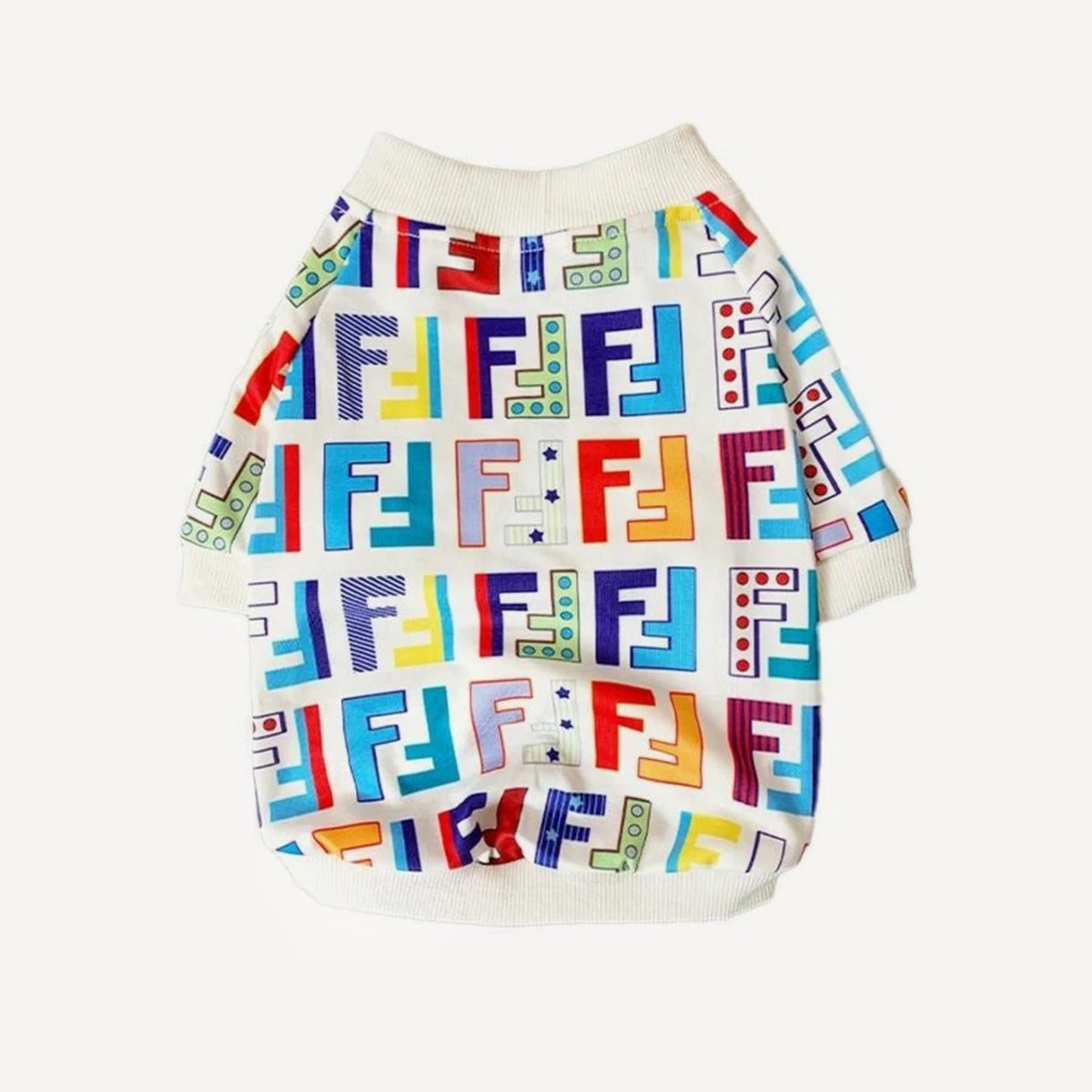 Monogram dog sweatshirt inspired by Fendi