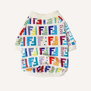 Monogram dog sweatshirt inspired by Fendi