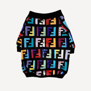 Monogram dog sweatshirt inspired by Fendi view 3