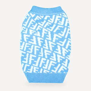 Oblique dog sweater inspired by Fendi view 2