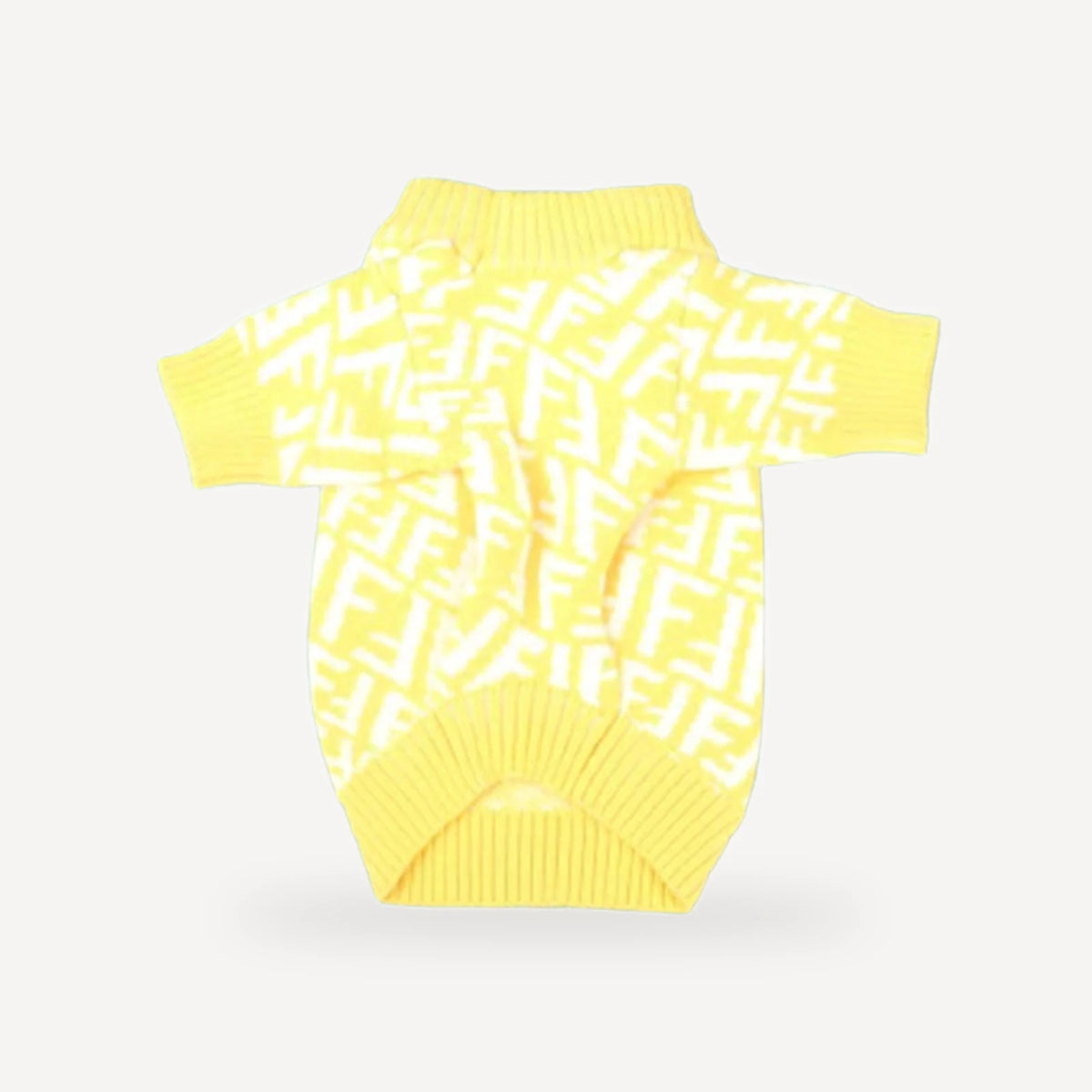 Oblique dog sweater inspired by Fendi view 3