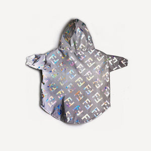 Reflective dog windbreaker inspired by Fendi view 3