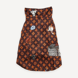 Monogram Pet Print dog hoodie inspired by Louis Vuitton view 7