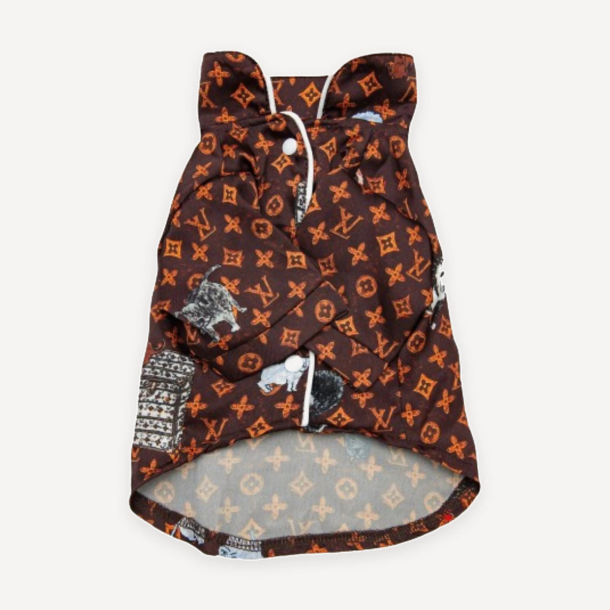 Monogram Pet Print dog hoodie inspired by Louis Vuitton view 8
