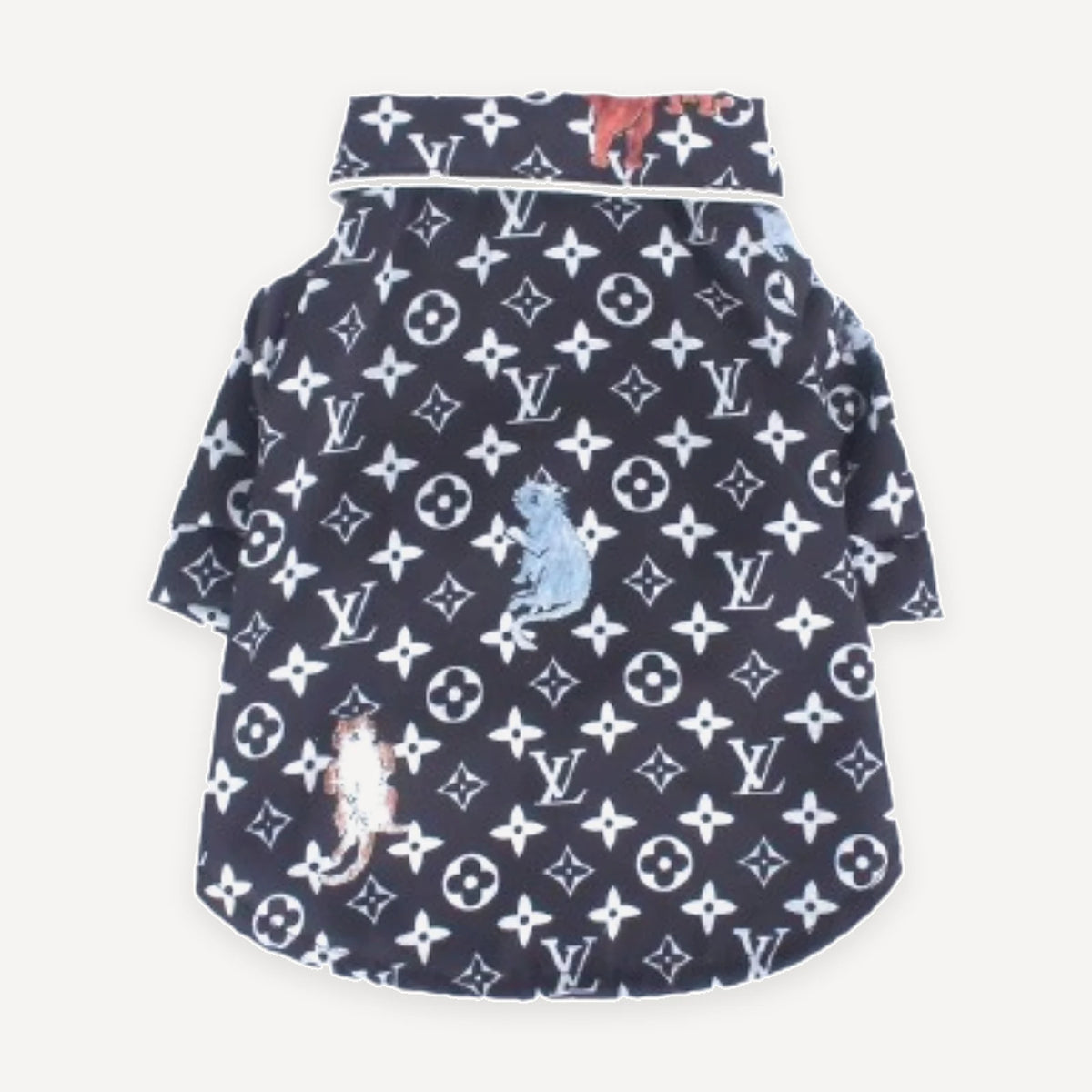Monogram Pet Print dog hoodie inspired by Louis Vuitton view 10
