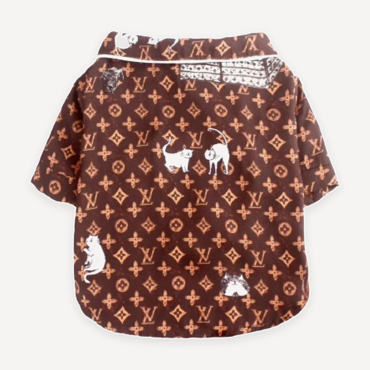 Monogram Pet Print dog hoodie inspired by Louis Vuitton view 11