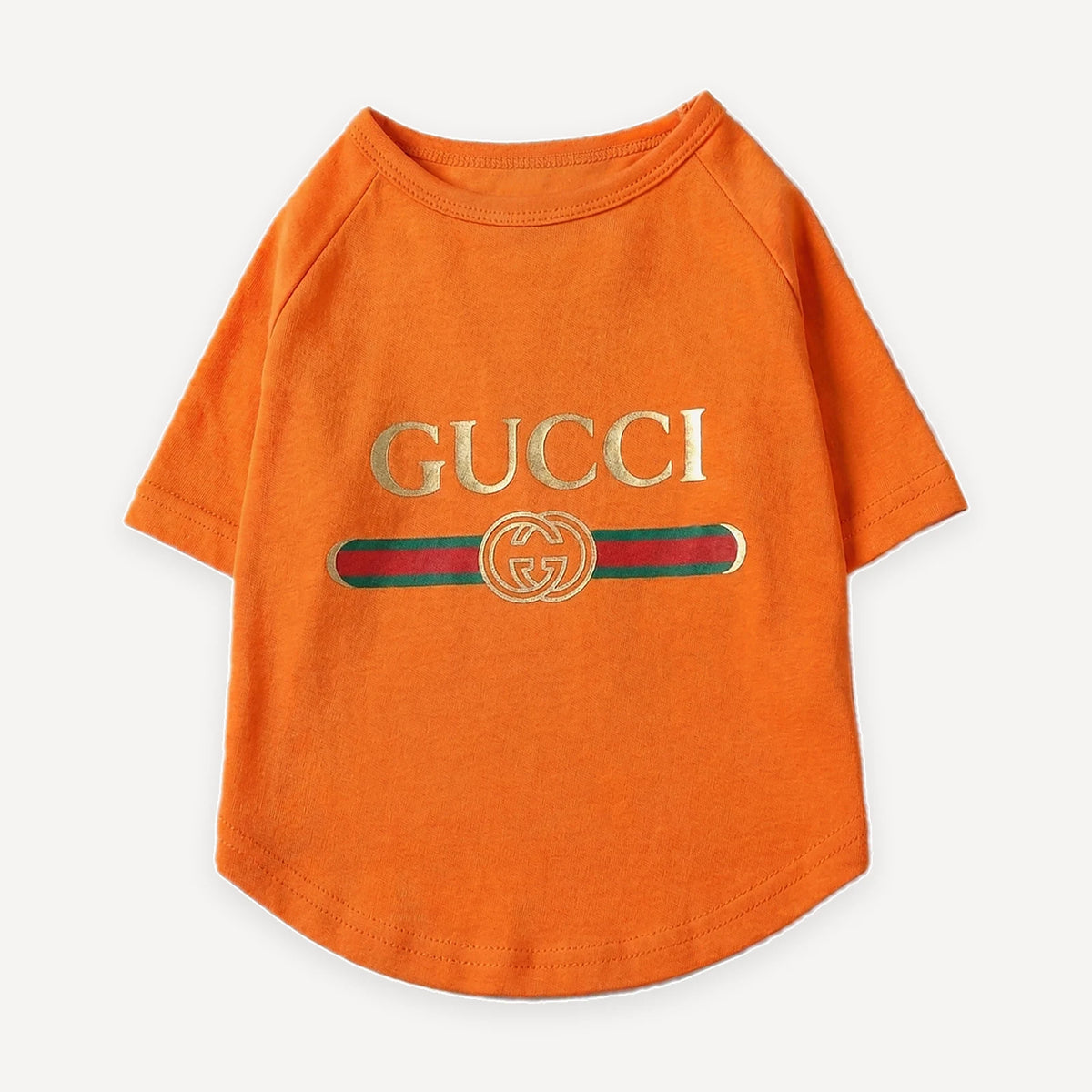 Pawcci Logo Web Stripe dog tee inspired by Gucci view 12