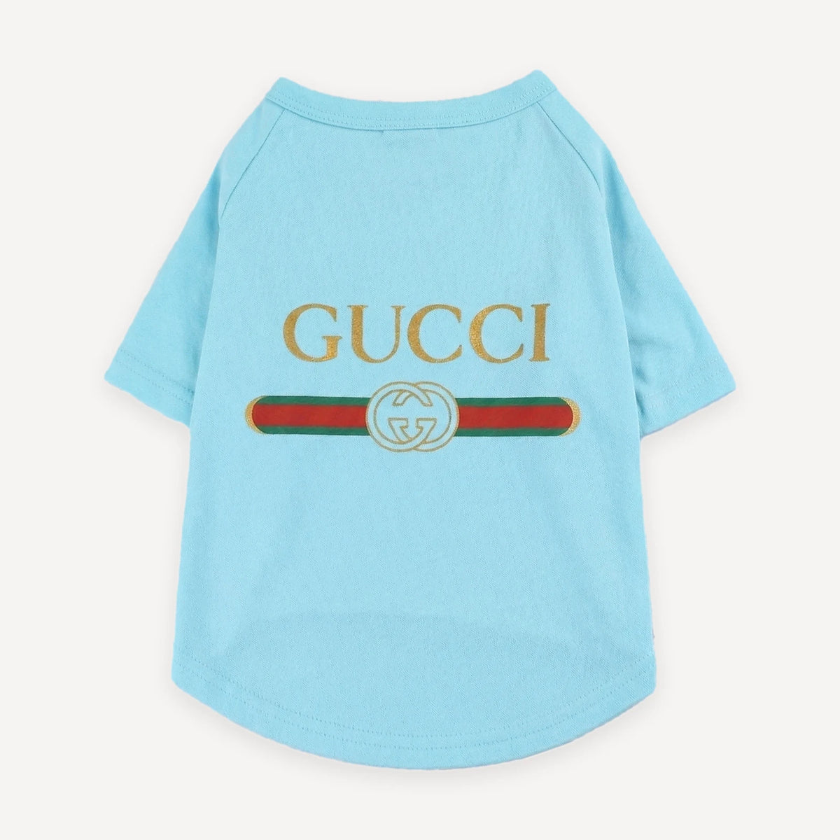 Pawcci Logo Web Stripe dog tee inspired by Gucci view 13