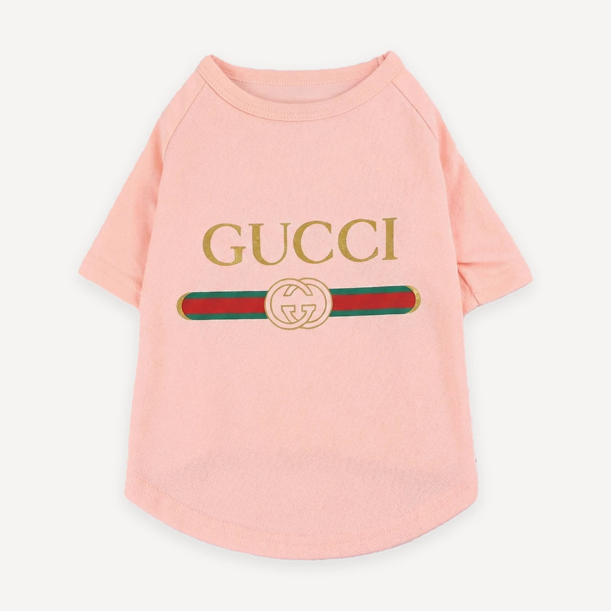Pawcci Logo Web Stripe dog tee inspired by Gucci view 14