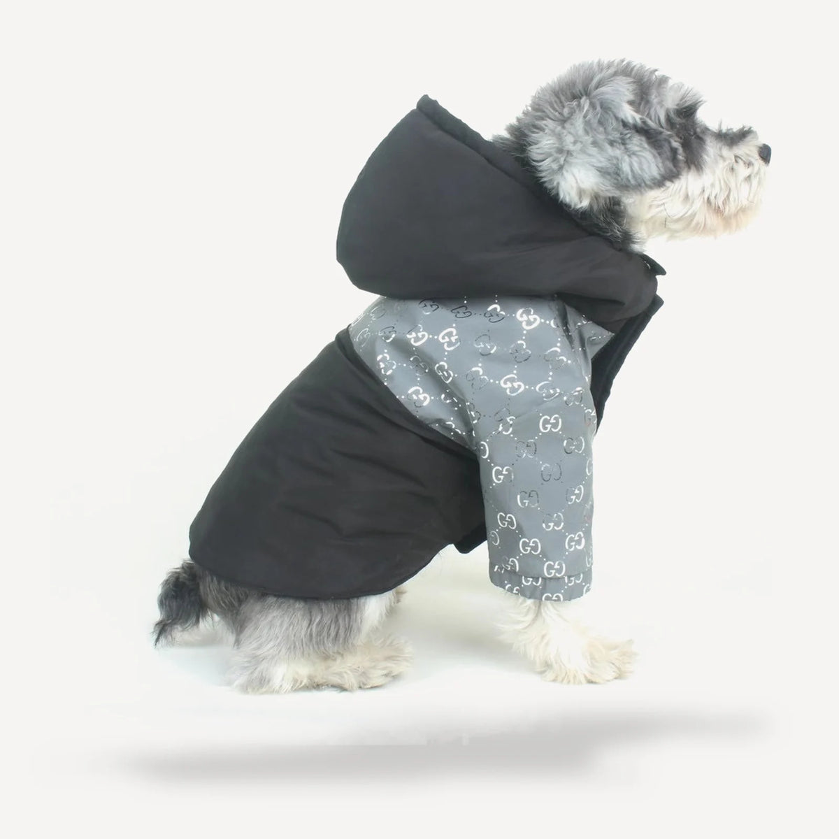 Monogram Biker dog jacket inspired by Gucci view 3