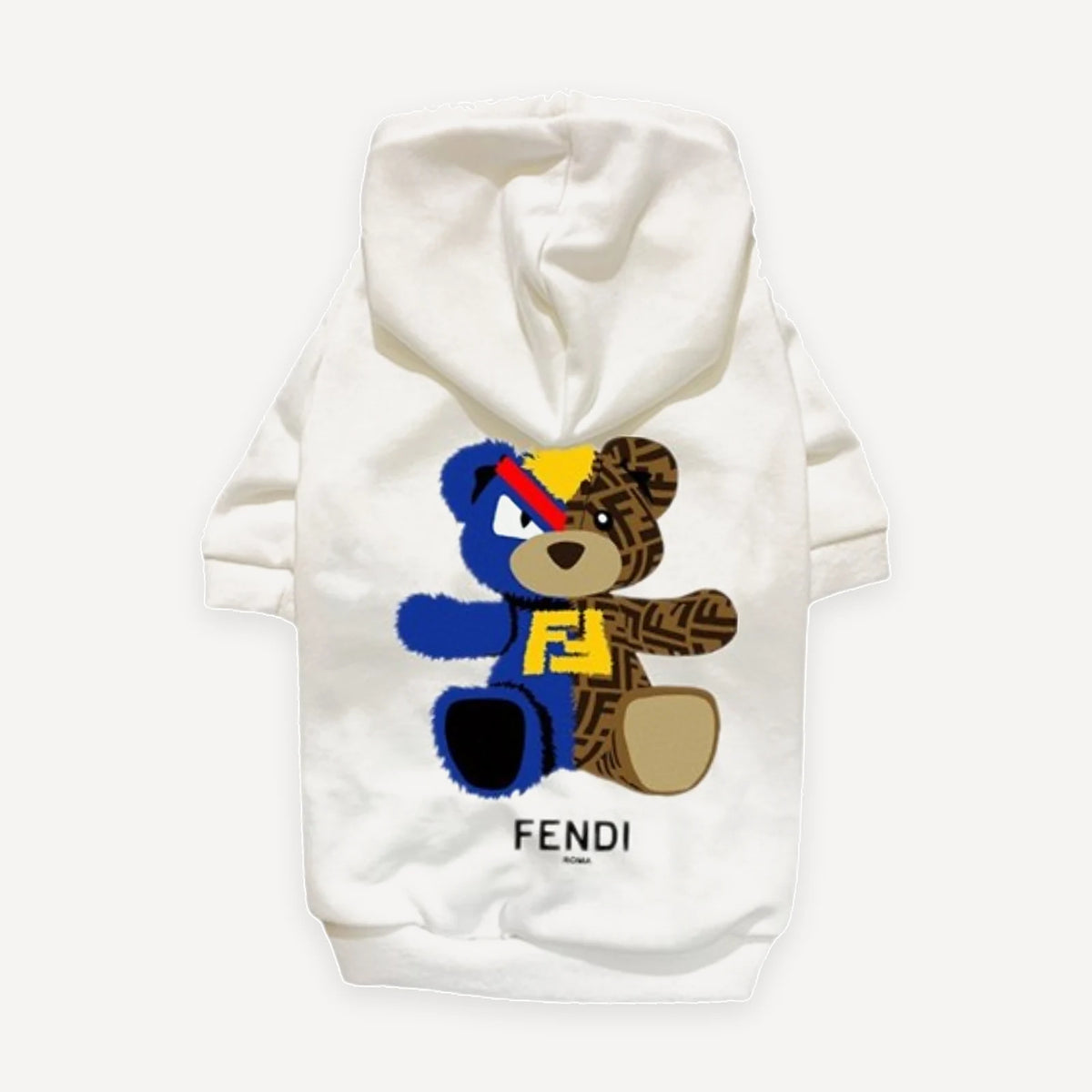 Teddy Bear dog hoodie inspired by Fendi view 10