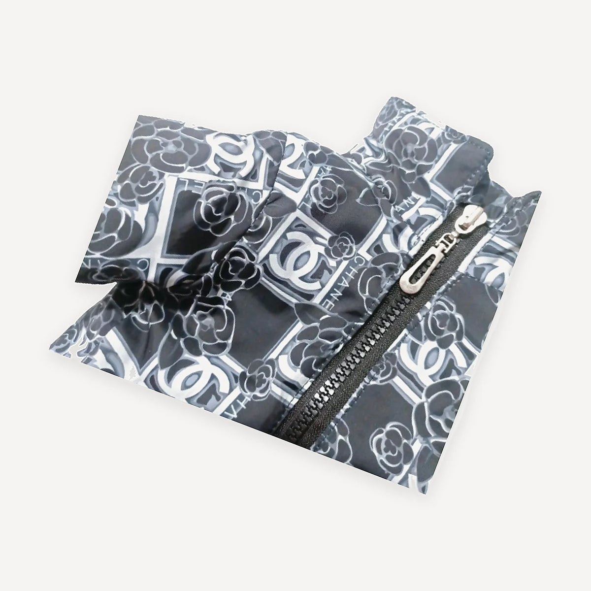 Rose Print dog puffer inspired by Chanel view 11
