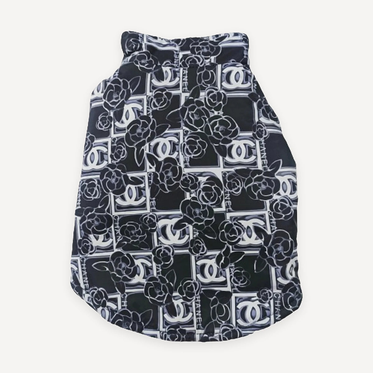 Rose Print dog puffer inspired by Chanel view 7