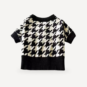 Houndstooth dog sweater view 4
