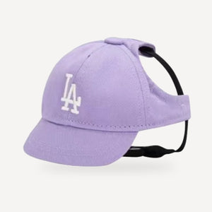 La Baseball dog cap view 2